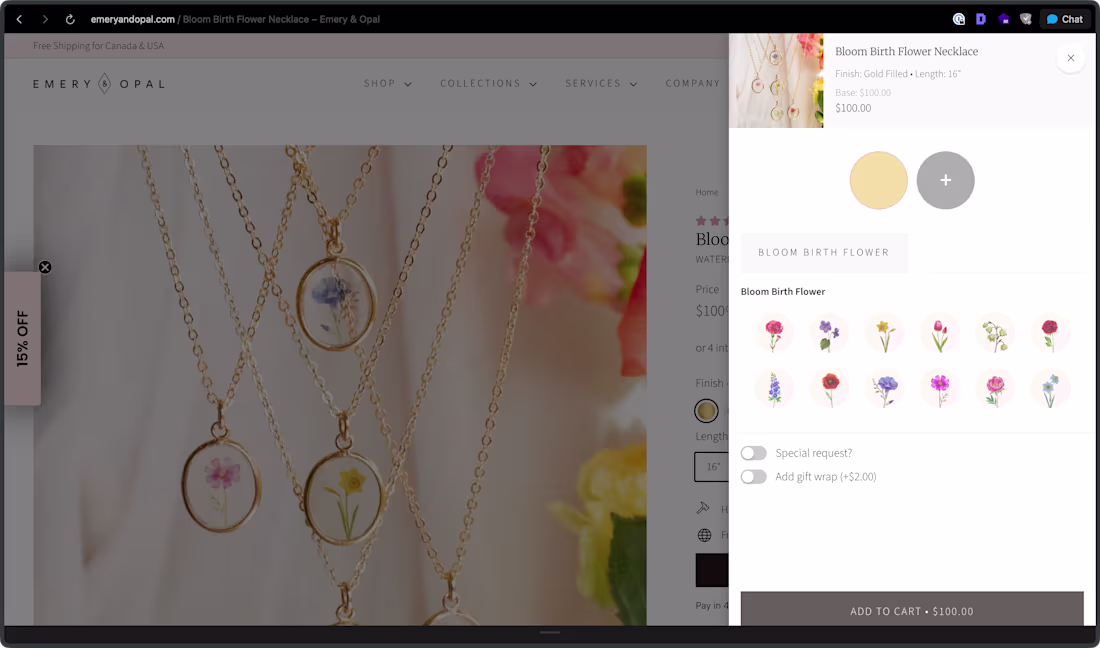 Cover image for Ongoing jewelry website client, currently working on a custo...