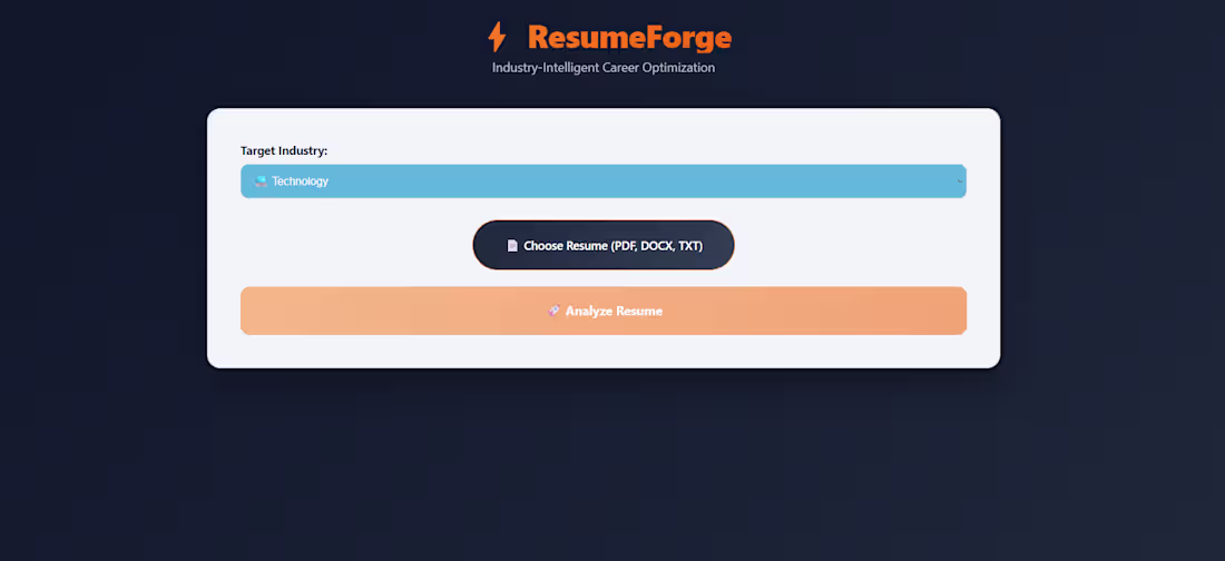 Cover image for AI Resume Analyzer - Industry-Specific Career Tool Link [htt...