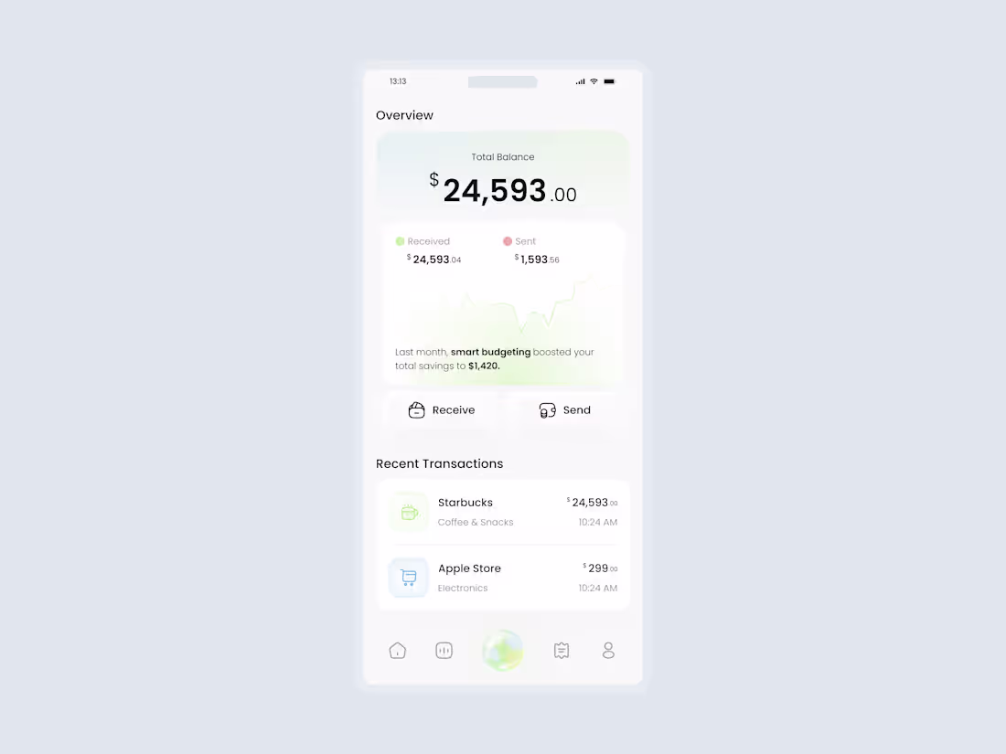 Cover image for AI Finance Dashboard — UI Concept 💸 A focused finance inter...