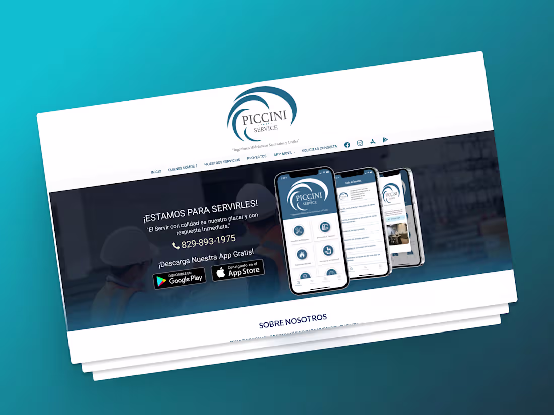 Cover image for Web Design - Piccini Services Small Business