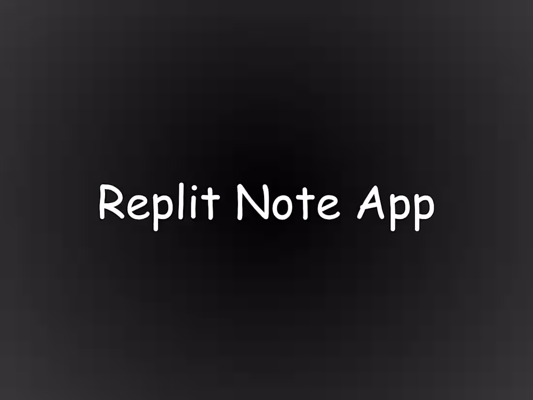 Cover image for Replit Note App 