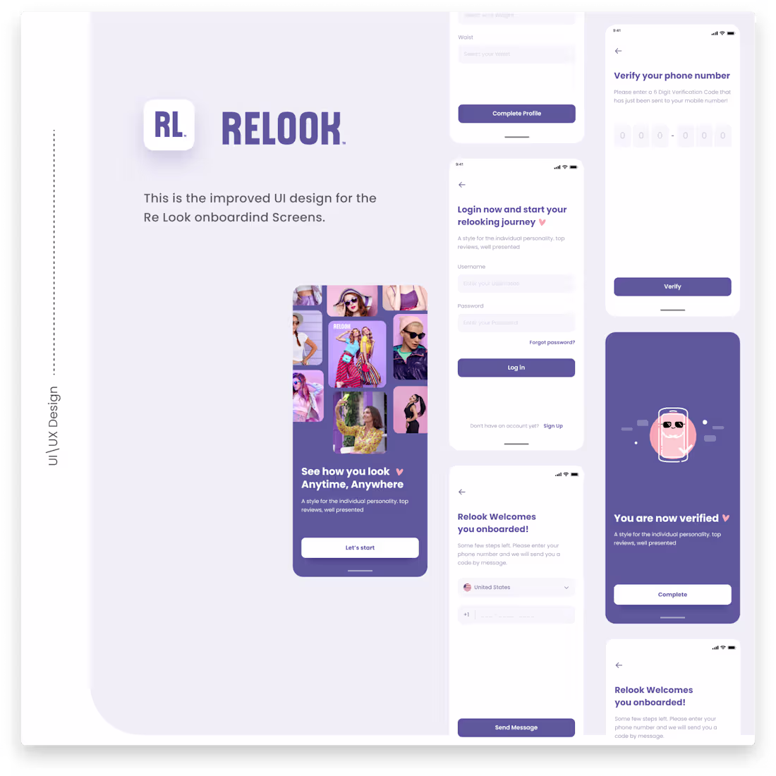 Cover image for Relook Mobile App Onboarding Screens
