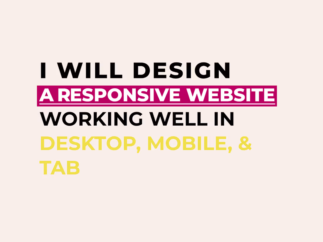 Cover image for I will create responsive website, working on desktop and mobile