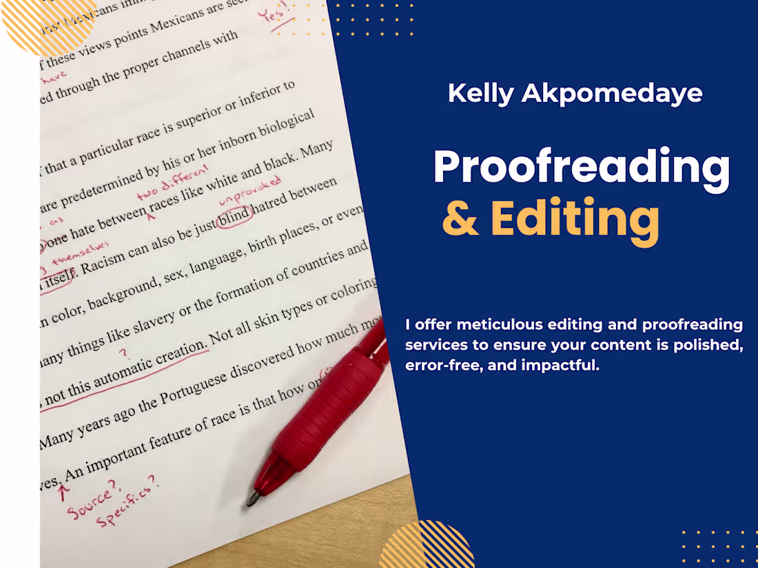 Cover image for Proofreading and Content Editing
