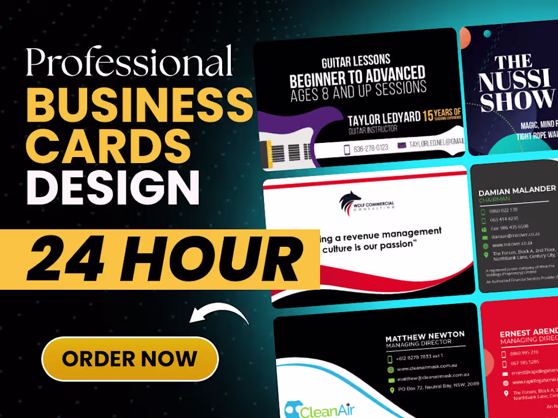 Cover image for design 24 hour business card | visiting card digital qr code