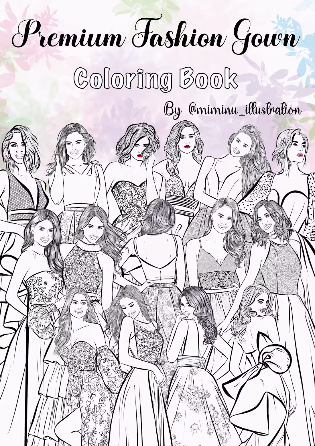 Cover image for Fashion Gown coloring book :: Behance
