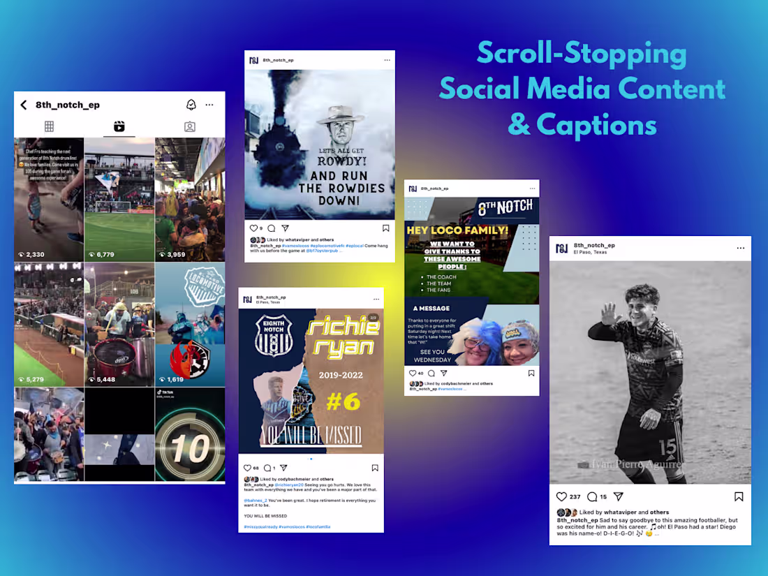 Cover image for Scroll-stopping Original Social Content & Engaging Captions