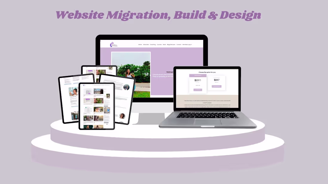 Cover image for Website Migration and Redesign for Health Coach