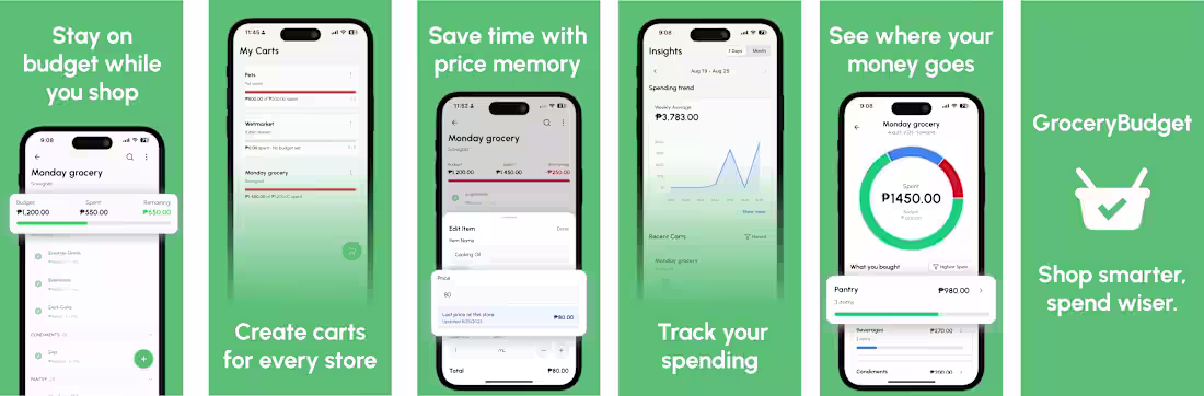 Cover image for Appstore screenshots for my personal project #GroceryBudget ...
