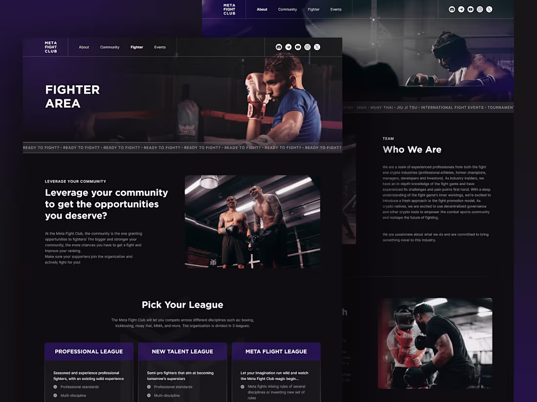 Cover image for Meta Fight Club Website Design 