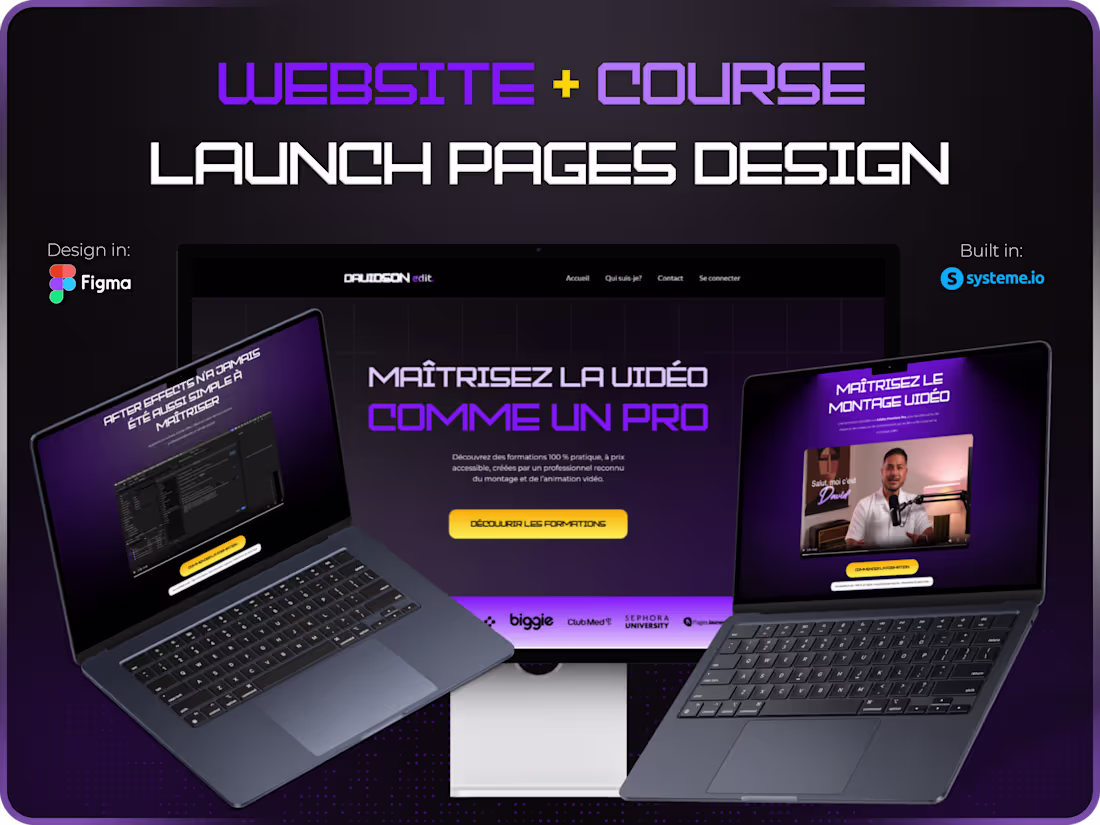 Cover image for Website + Course Launch Paged Design