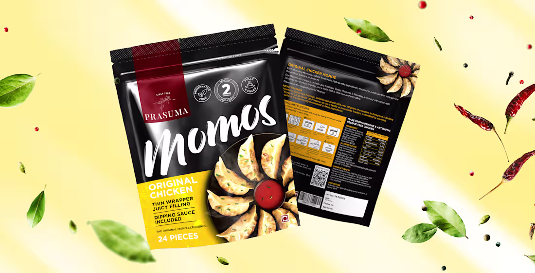 Cover image for Prasuma Momos Packaging