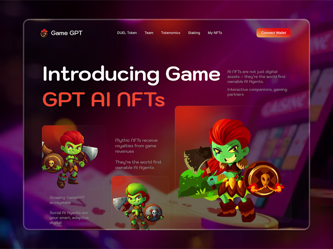 Cover image for NFT Gaming Landing Page Redesign