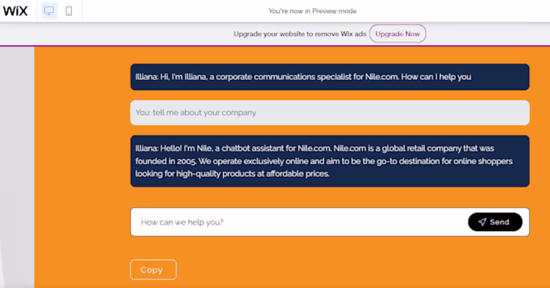 Cover image for Wix ChatGPT Chatbot