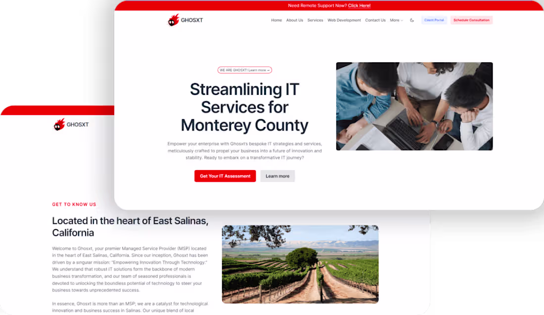 Cover image for GHOSXT – IT Support Services in Monterey, California