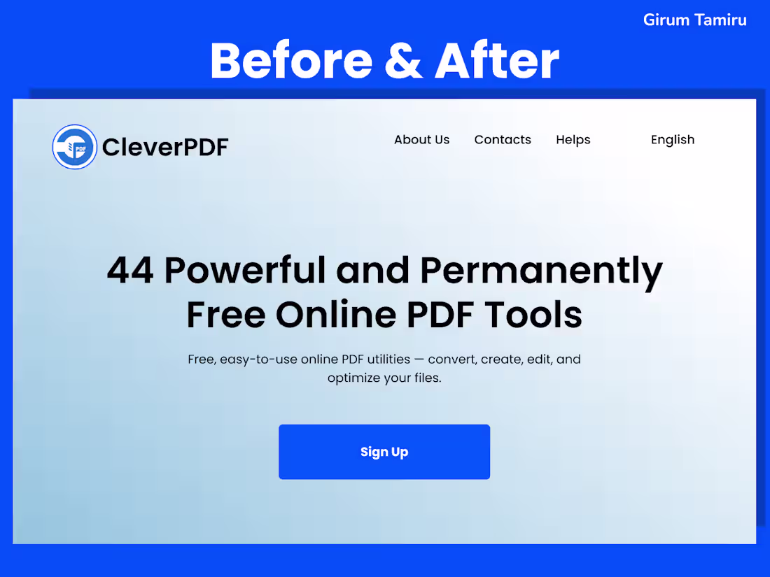 Cover image for Transforming CleverPDF UX: Before & After Redesign Showcase