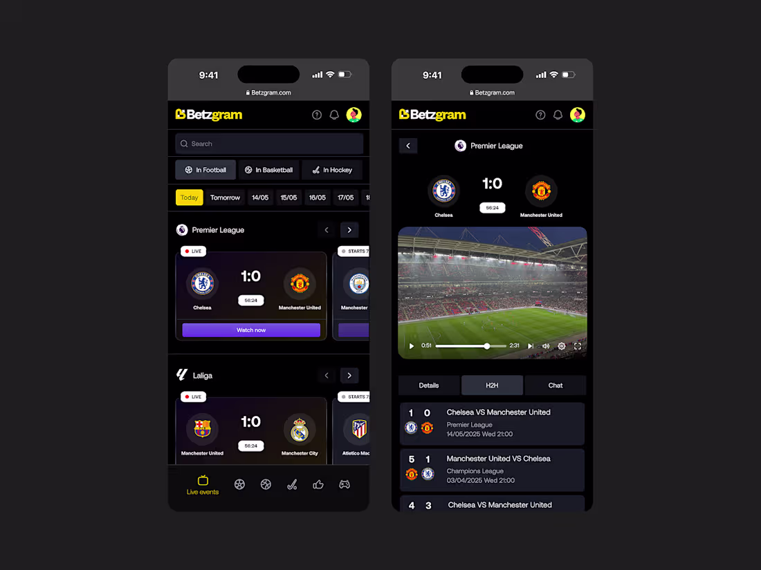 Cover image for Get a Cutting-Edge Sports App Design with Live Event Features