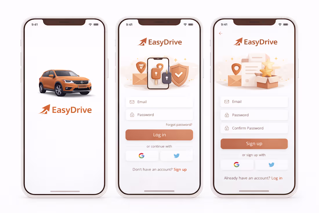 Cover image for EasyDrive Mobile App UI/UX and