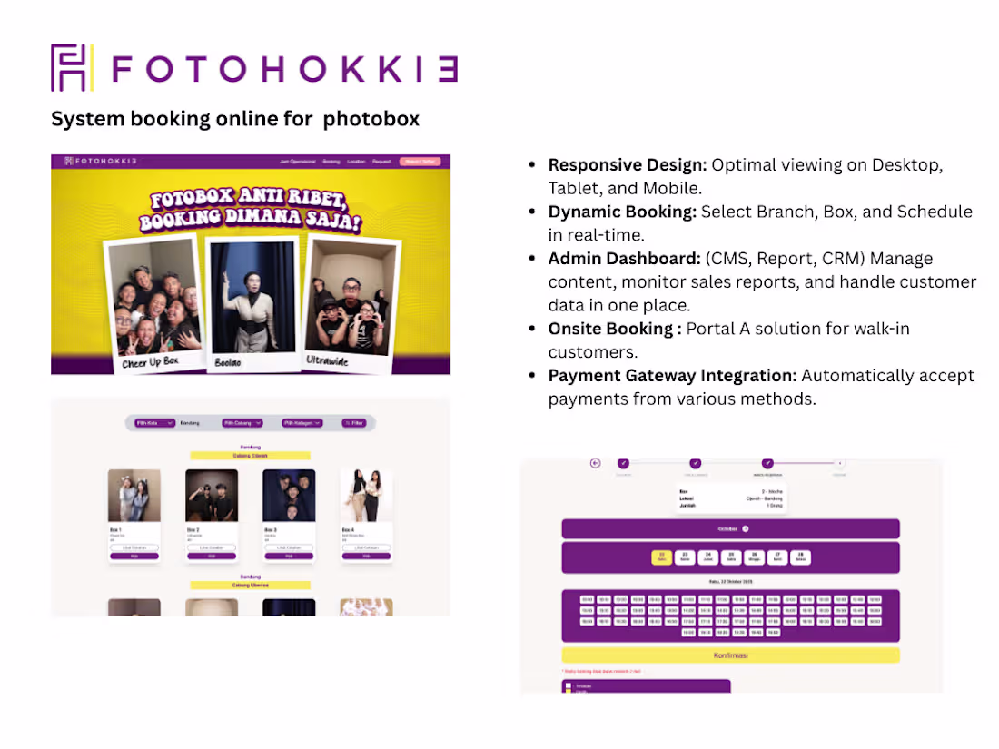 Cover image for System Booking Online Photobox