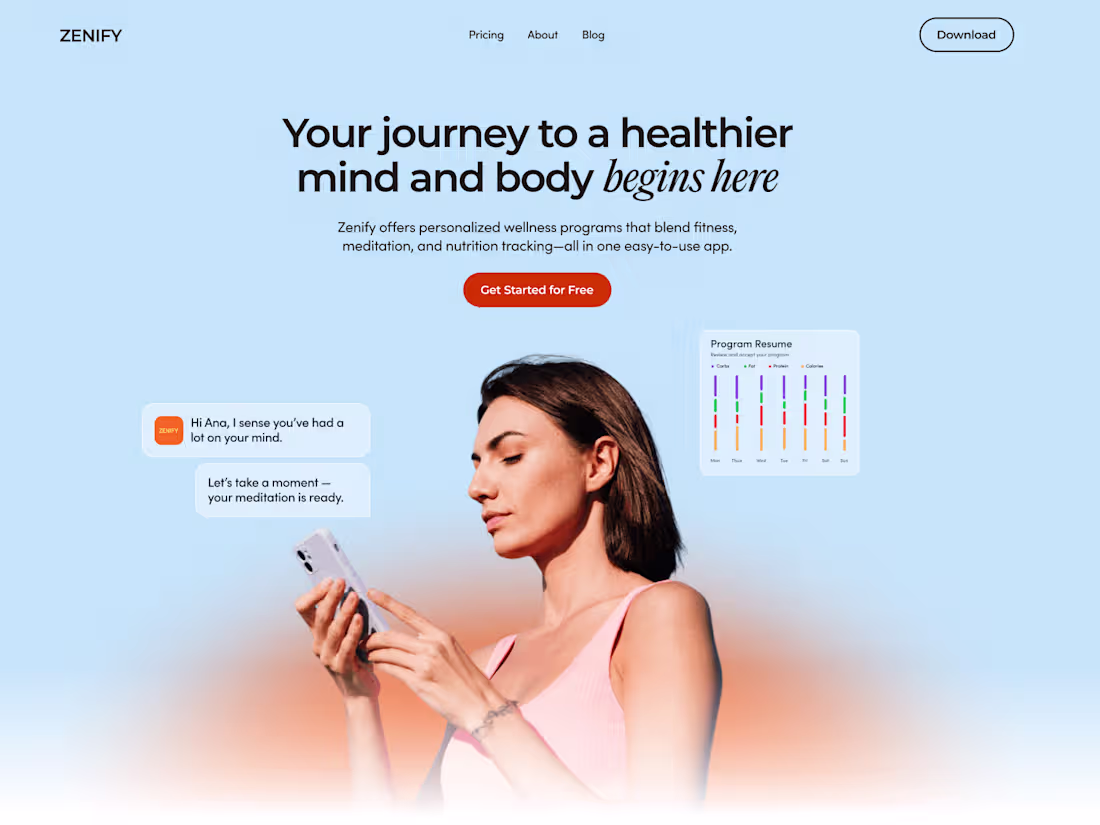 Cover image for Zenify Website and Visual Identity Design