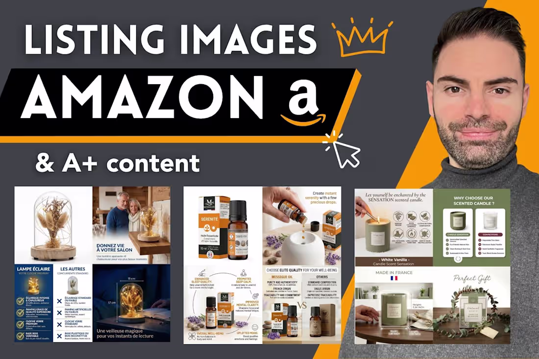 Cover image for 👑 PACK PREMIUM (7 IMG de listing + Contenu A+ 5 IMG) + Audit 1H