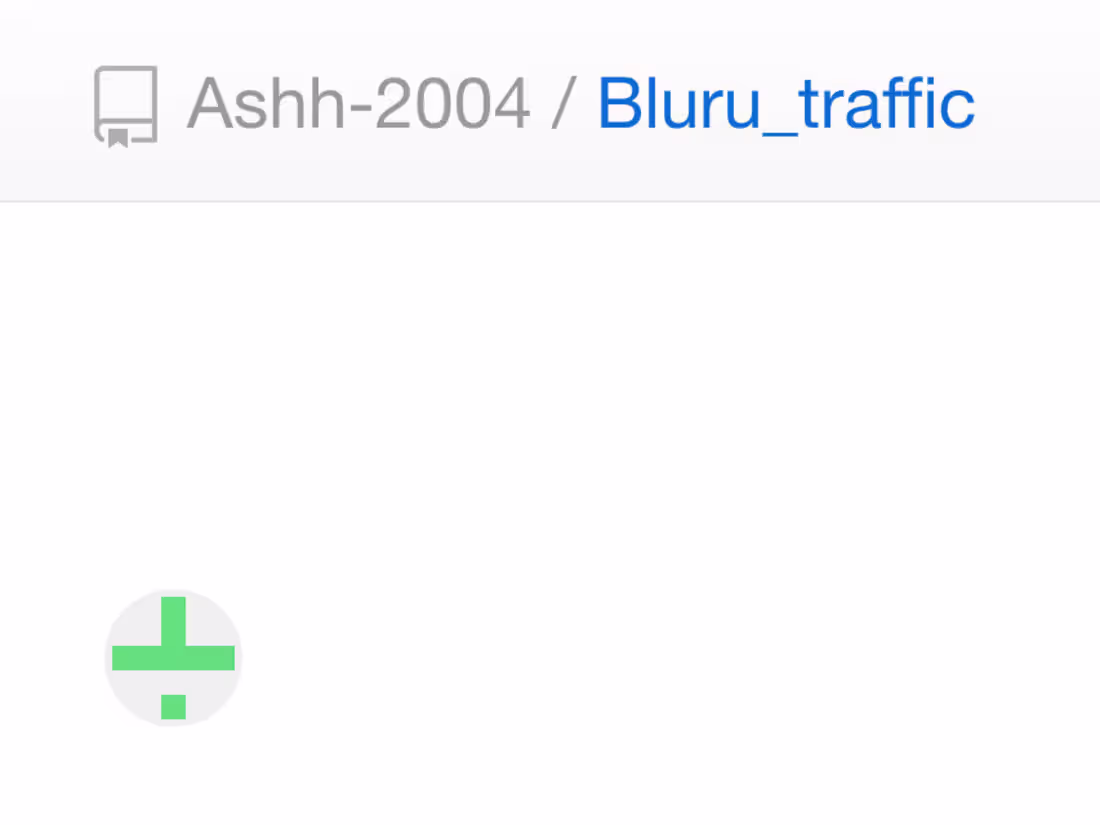 Cover image for GitHub - Ashh-2004/Bluru_traffic