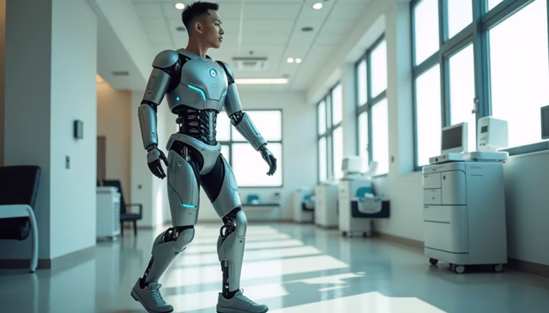 Cover image for South Korean 'Iron Man' Suit in Real Life Helps Paraplegics Walk