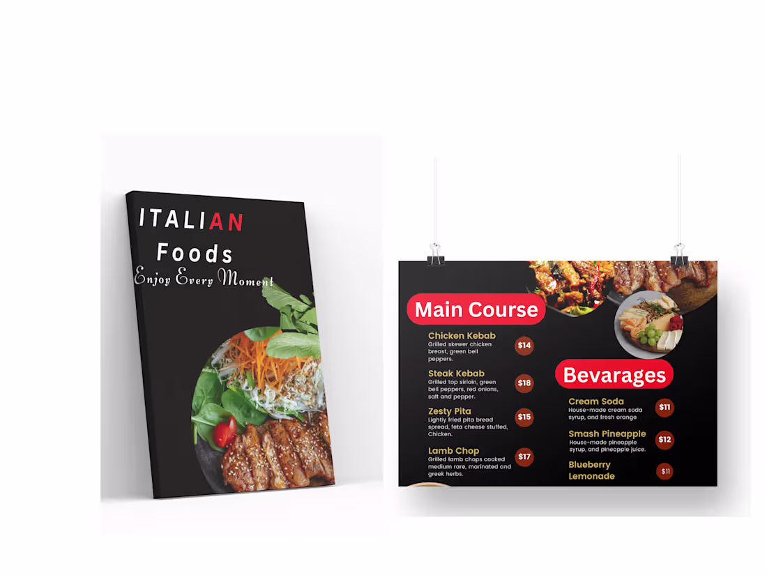 Cover image for Menu design