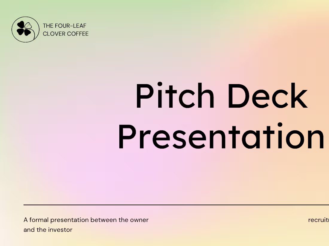 Cover image for Pitch Deck Presentation
