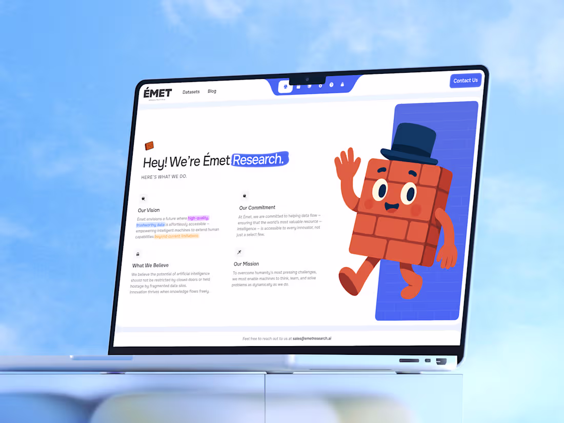 Cover image for Émet Research: A High-Impact Framer Site Delivered in 7 Days