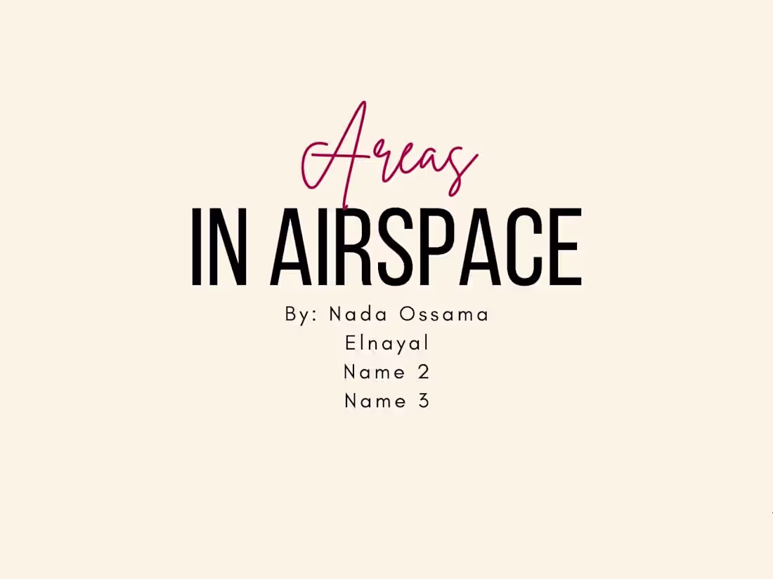 Cover image for Areas in Airspace presentation 