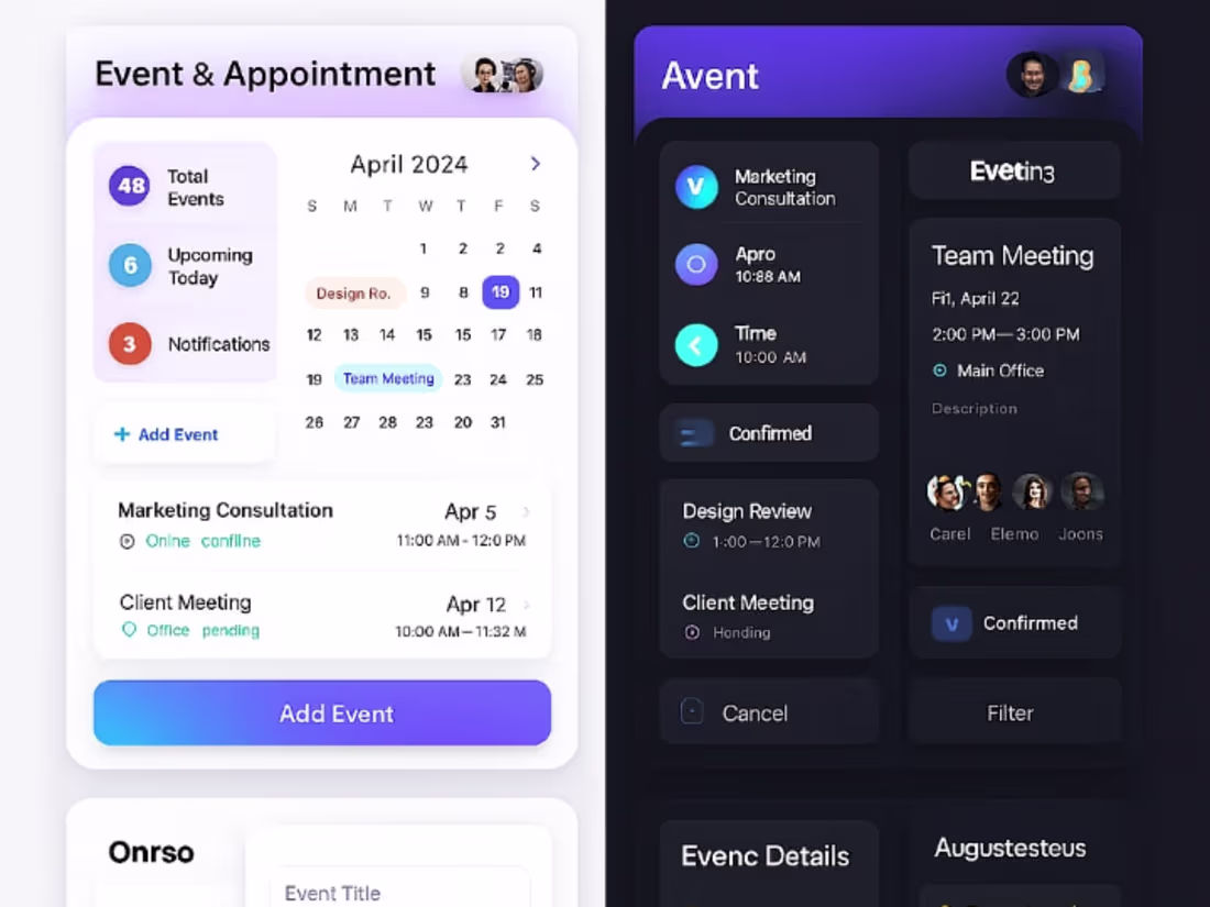 Cover image for A futuristic, modern, and intuitive Event & Appointment Sche...