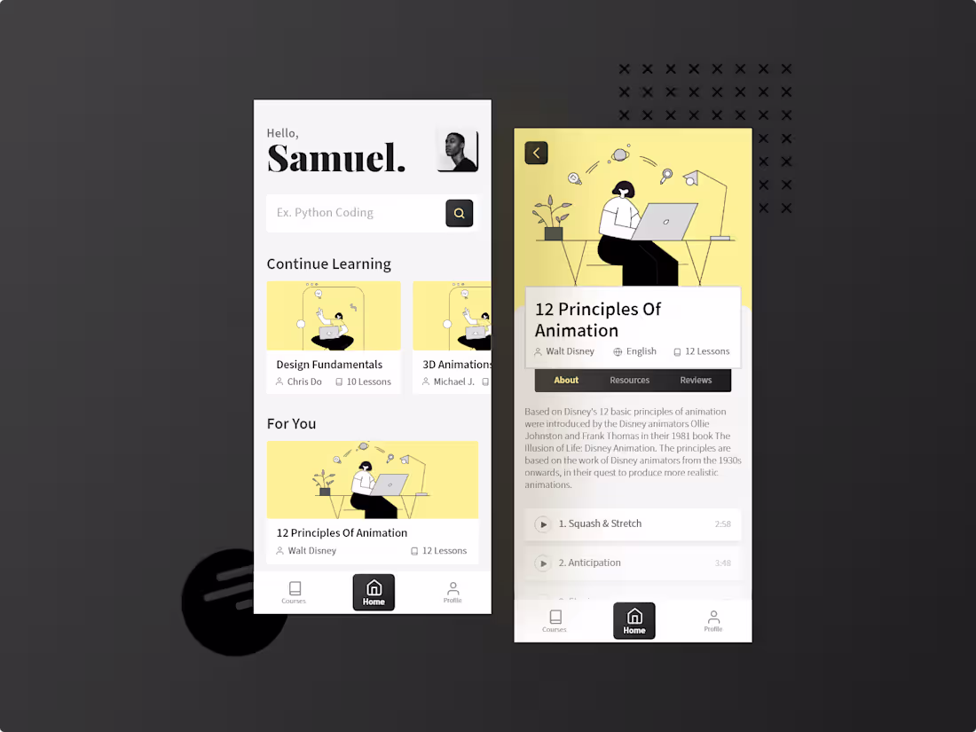 Cover image for Online Learning Mobile App Concept