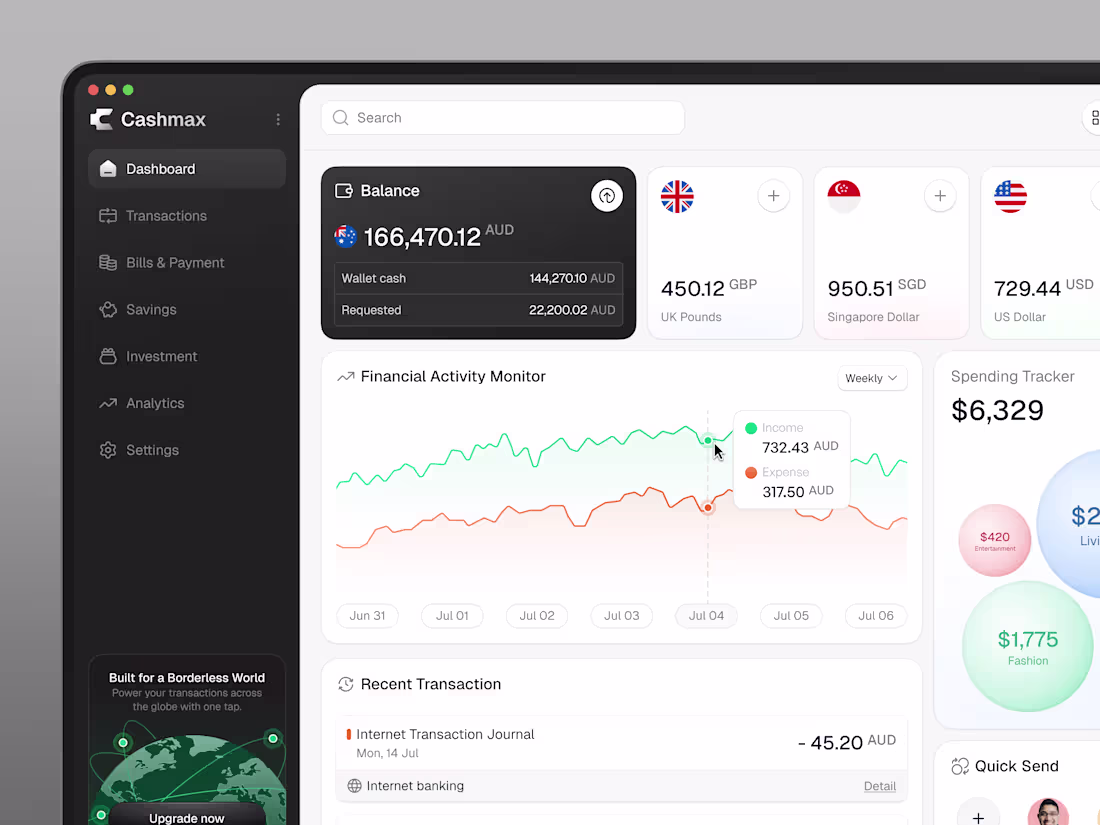 Cover image for Cashmax - Finance Dashboard