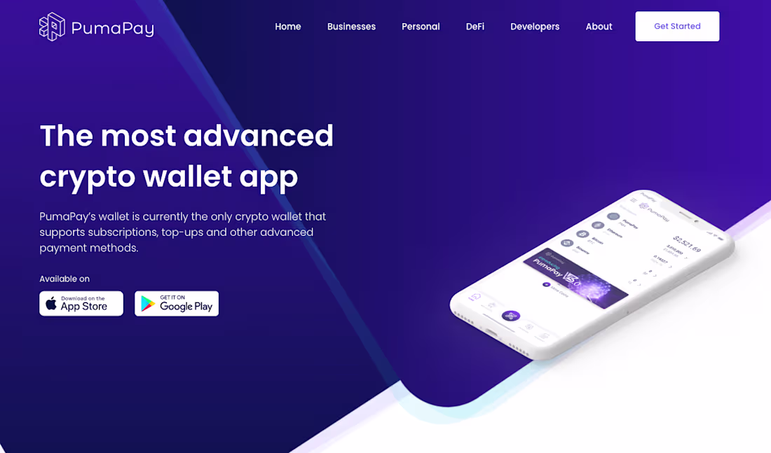 Cover image for Develop PumaPay's wallet app and dApp using modern JS framew...