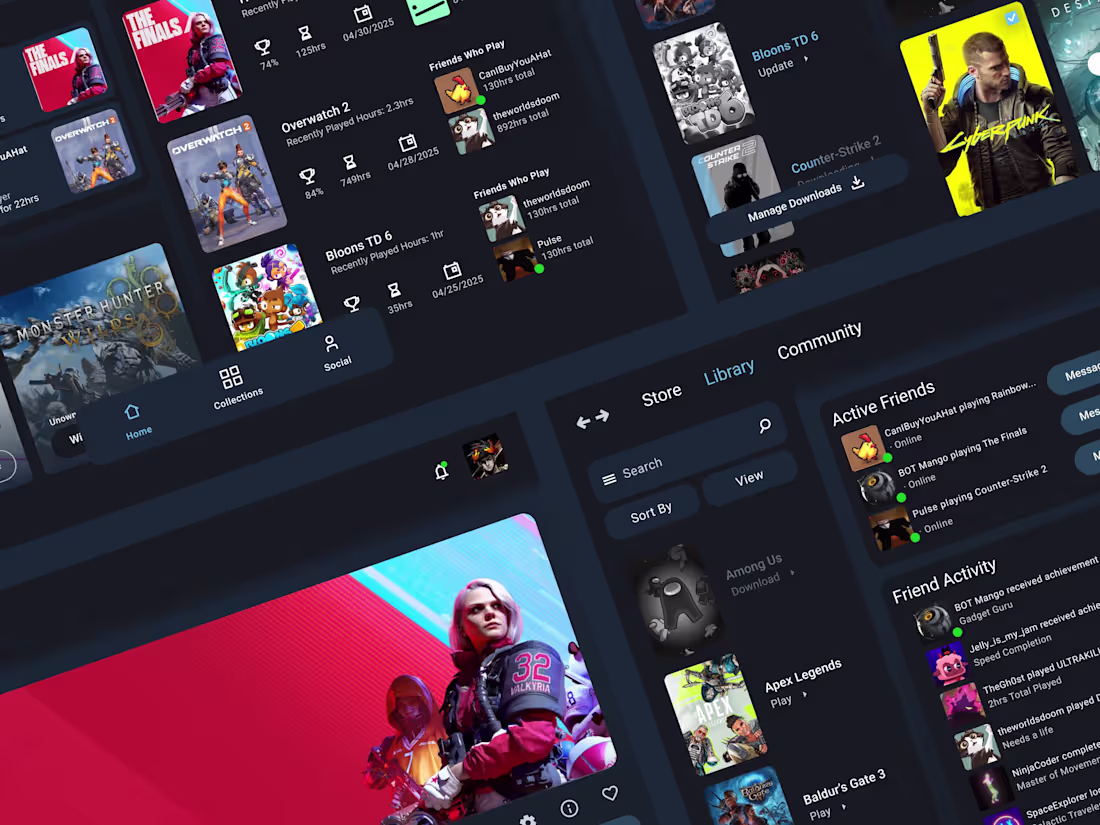 Cover image for Steam Library Redesign