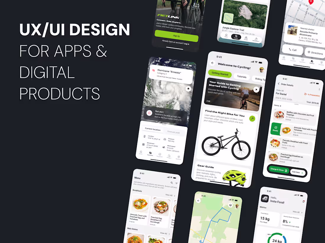 Cover image for UX/UI design for apps & digital products