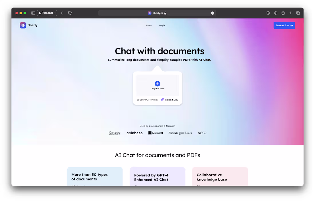 Cover image for Sharly AI - Landing Page