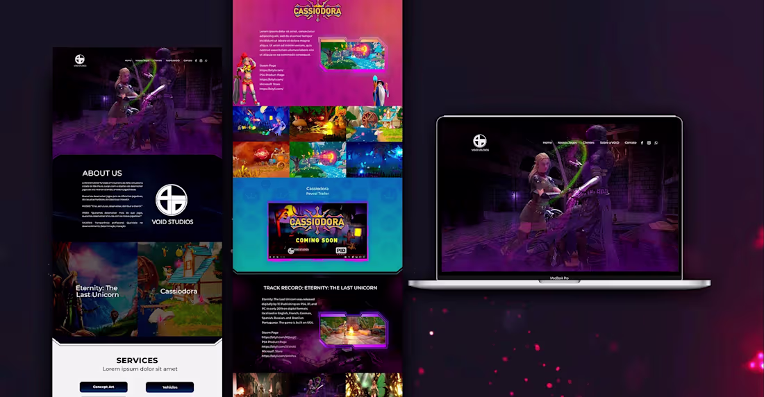 Cover image for Void Studios needed a website