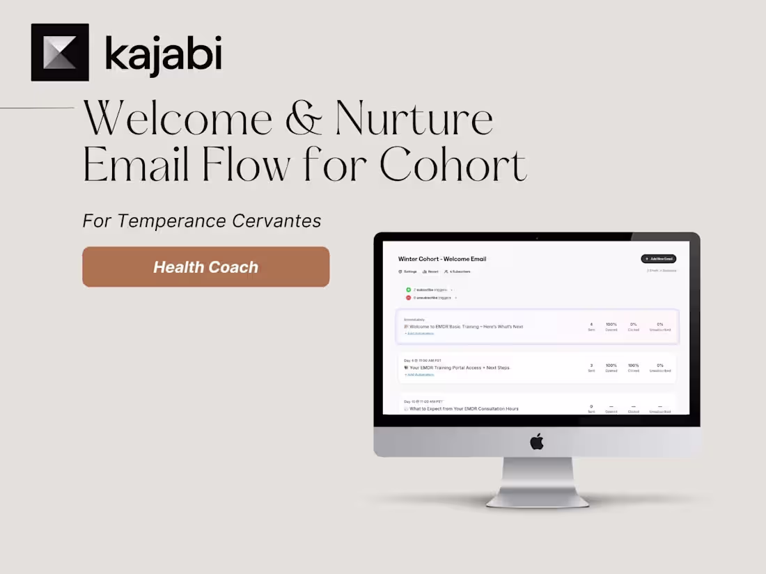 Cover image for Kajabi Email Automation Setup for Coaching Programs