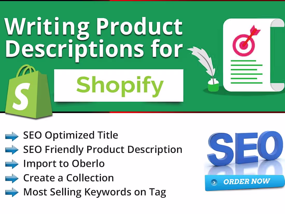 Cover image for Persuasive copywriting product titles, descriptions for shopify