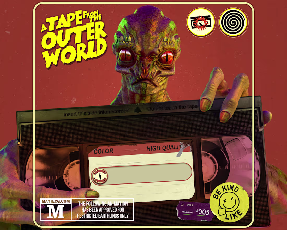 Cover image for A Tape From The Outer World - Rive interactive animation