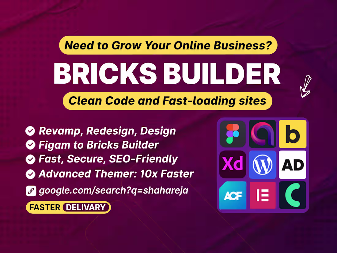 Cover image for I will convert figma to wordpress website with bricks builder