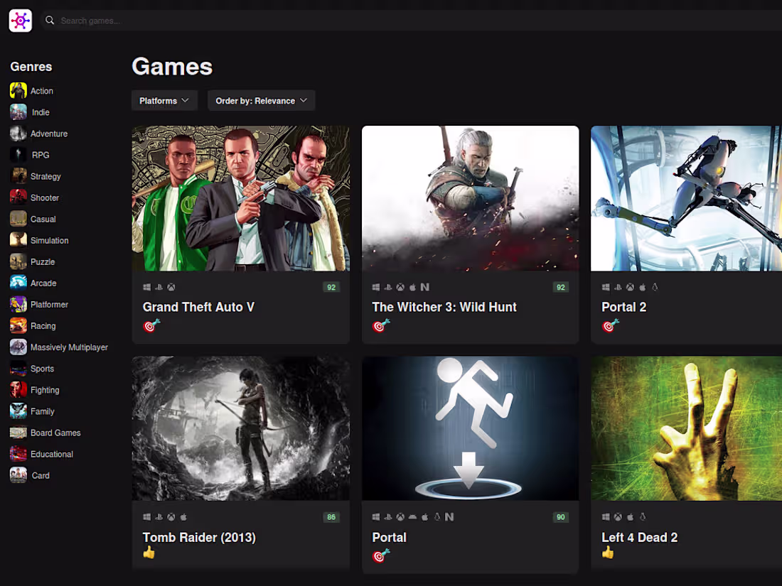 Cover image for Gaming website - React.js