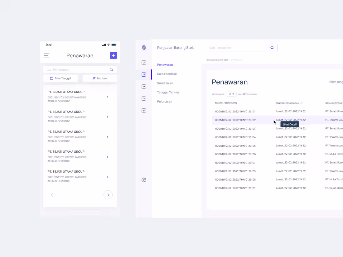 Cover image for Internal Distribution Recording App for PT Sekawan