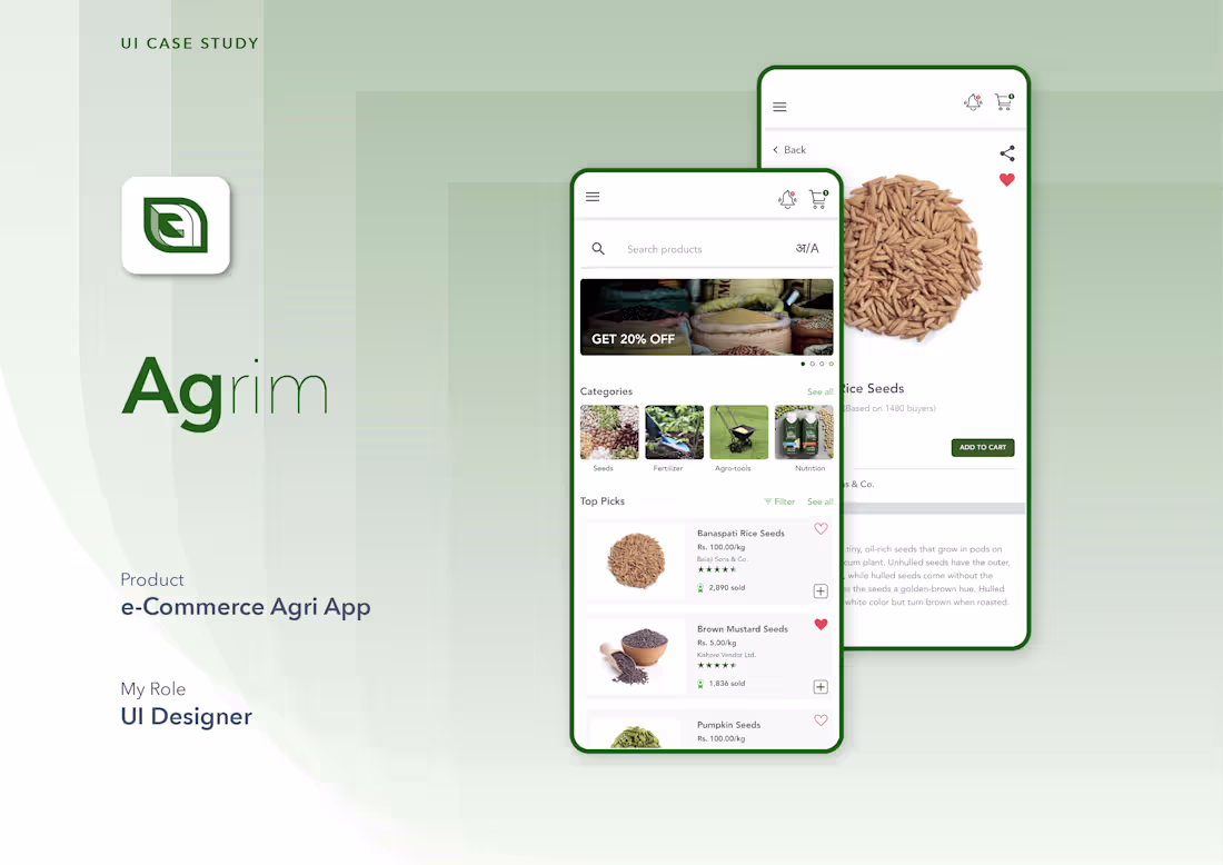 Cover image for AGRIM, an e-commerce agriculture app