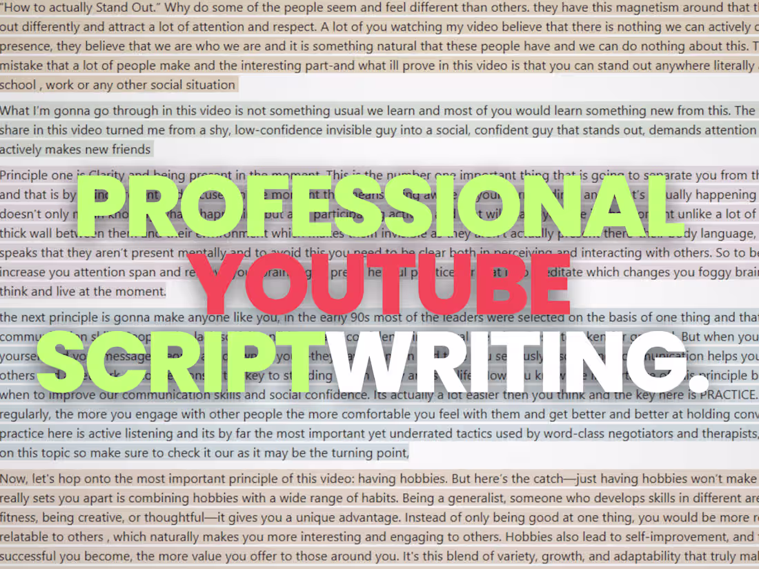 Cover image for Engaging YouTube Scriptwriting for Maximum Audience Retention.