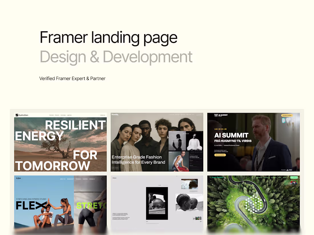 Cover image for Framer Landing page (Design & Development)