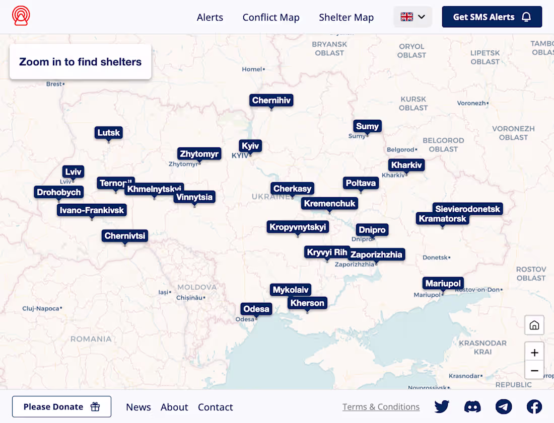 Cover image for Ukraine Siren Alerts Website (React, Typescript)