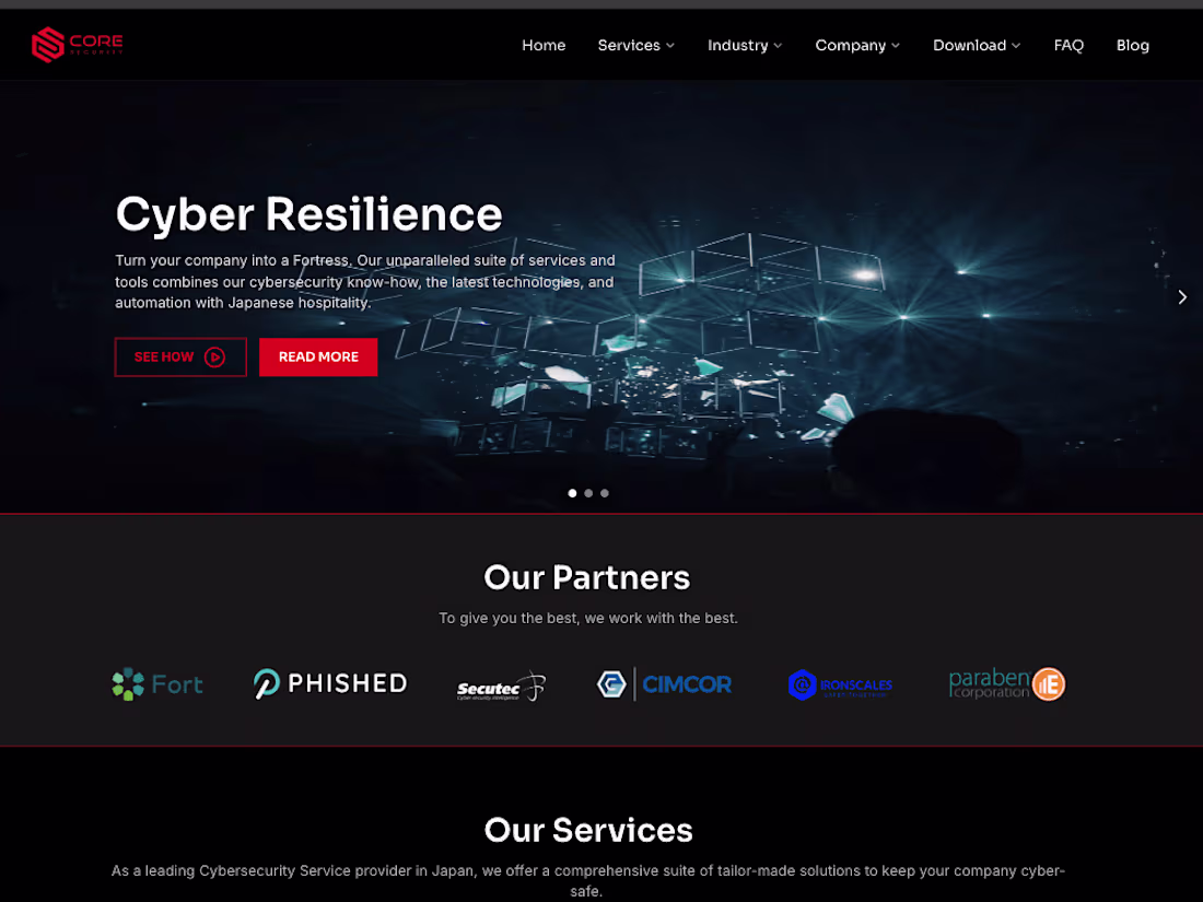 Cover image for CoreSecurity | Website redesign and Framer development